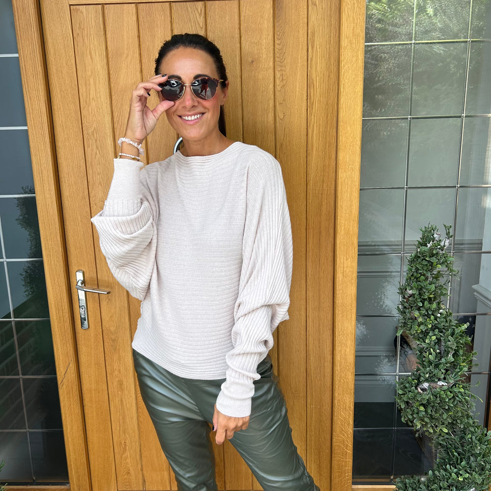 Sammie Ribbed Jumper - Blush Boutique Essex