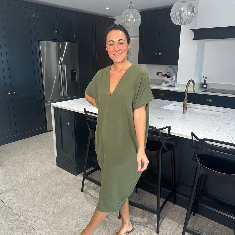 Faith V Neck Dress - Blush Boutique Essex