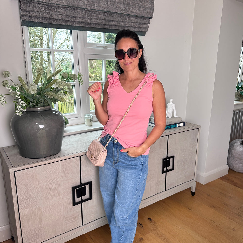 Grace ruffle vest - Blush Boutique Essex