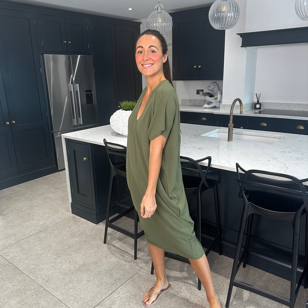 Faith V Neck Dress - Blush Boutique Essex