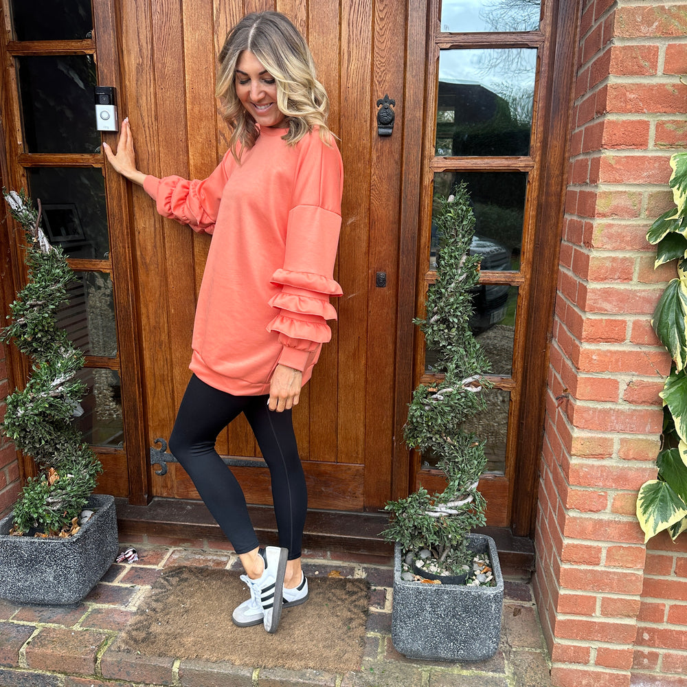 Juni Ruffle Sweatshirt - Blush Boutique Essex