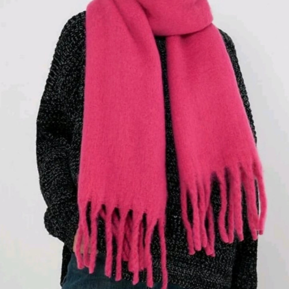 Chunky plain scarf