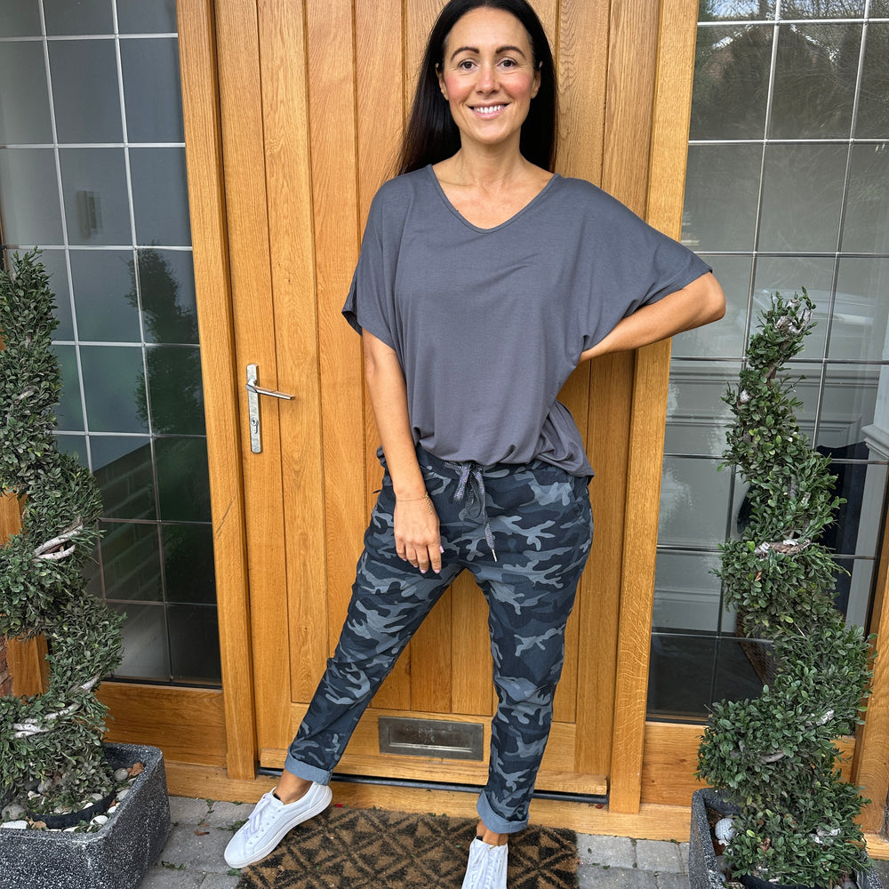Carli Camo Magic Trousers - Blush Boutique Essex