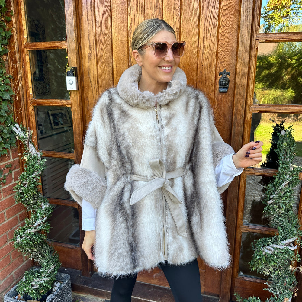 Sloane Faux Fur Cape