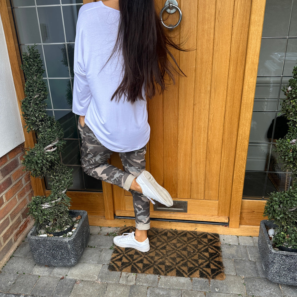 Carli Camo Magic Trousers - Blush Boutique Essex