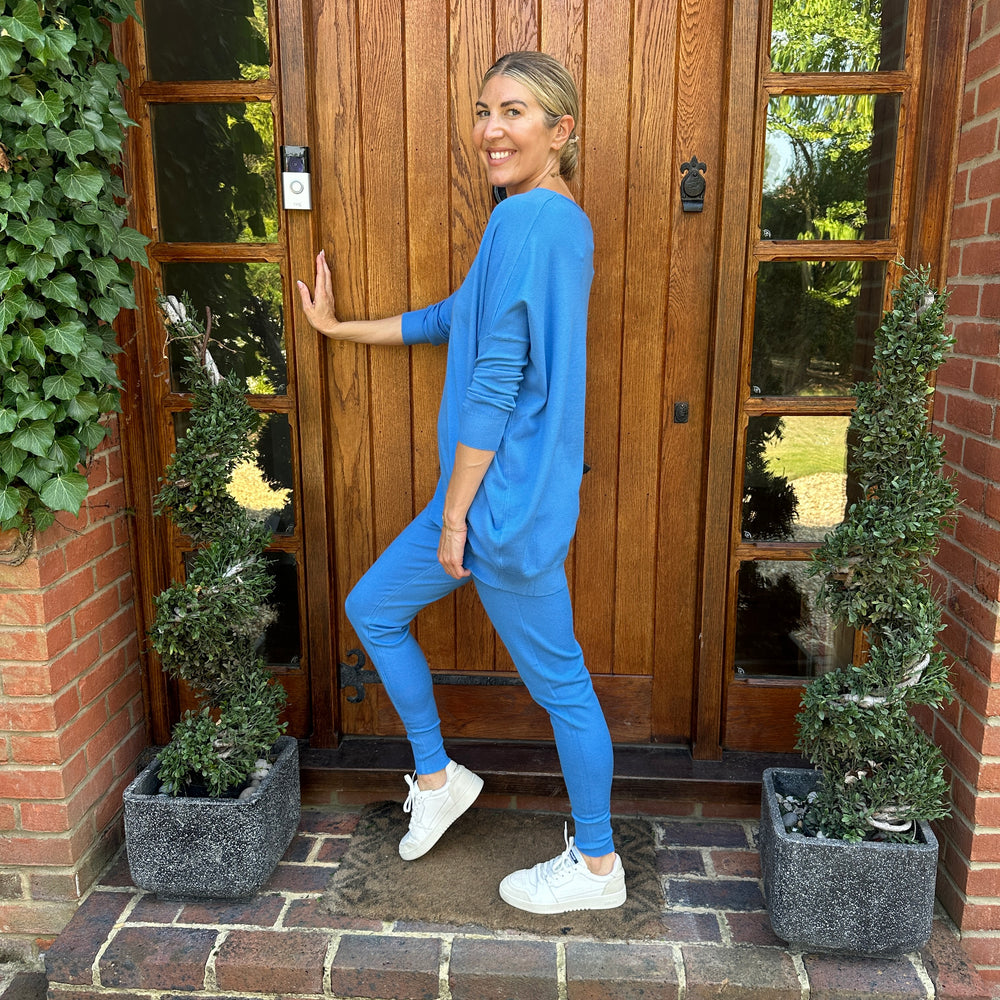 Bibi Soft Knit Lounge Suit - Blush Boutique Essex