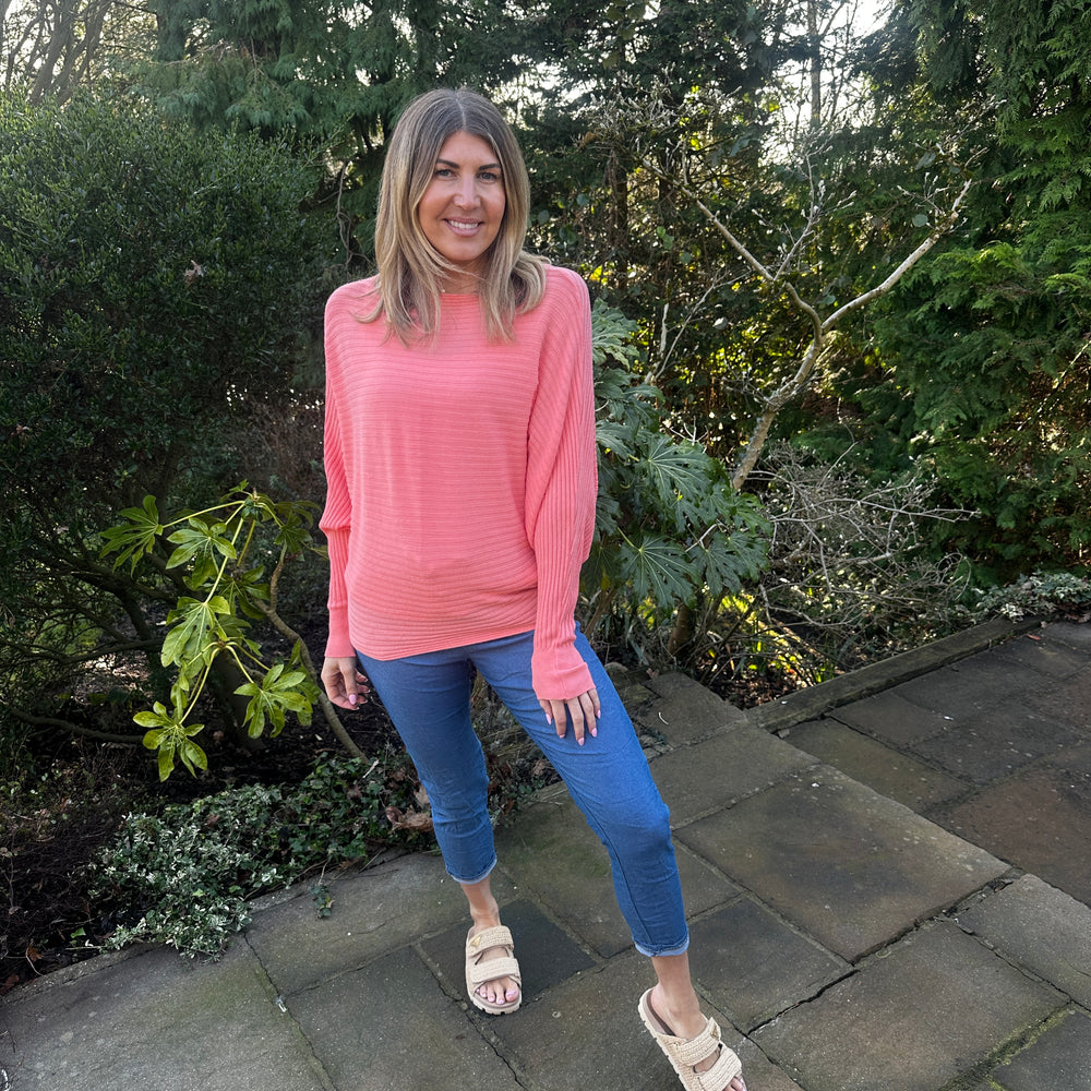Sammie Ribbed Jumper - Blush Boutique Essex