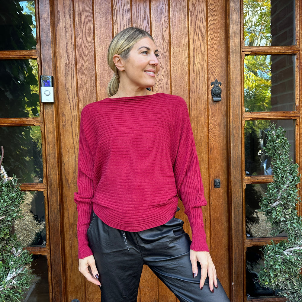 Sammie Ribbed Jumper - Blush Boutique Essex