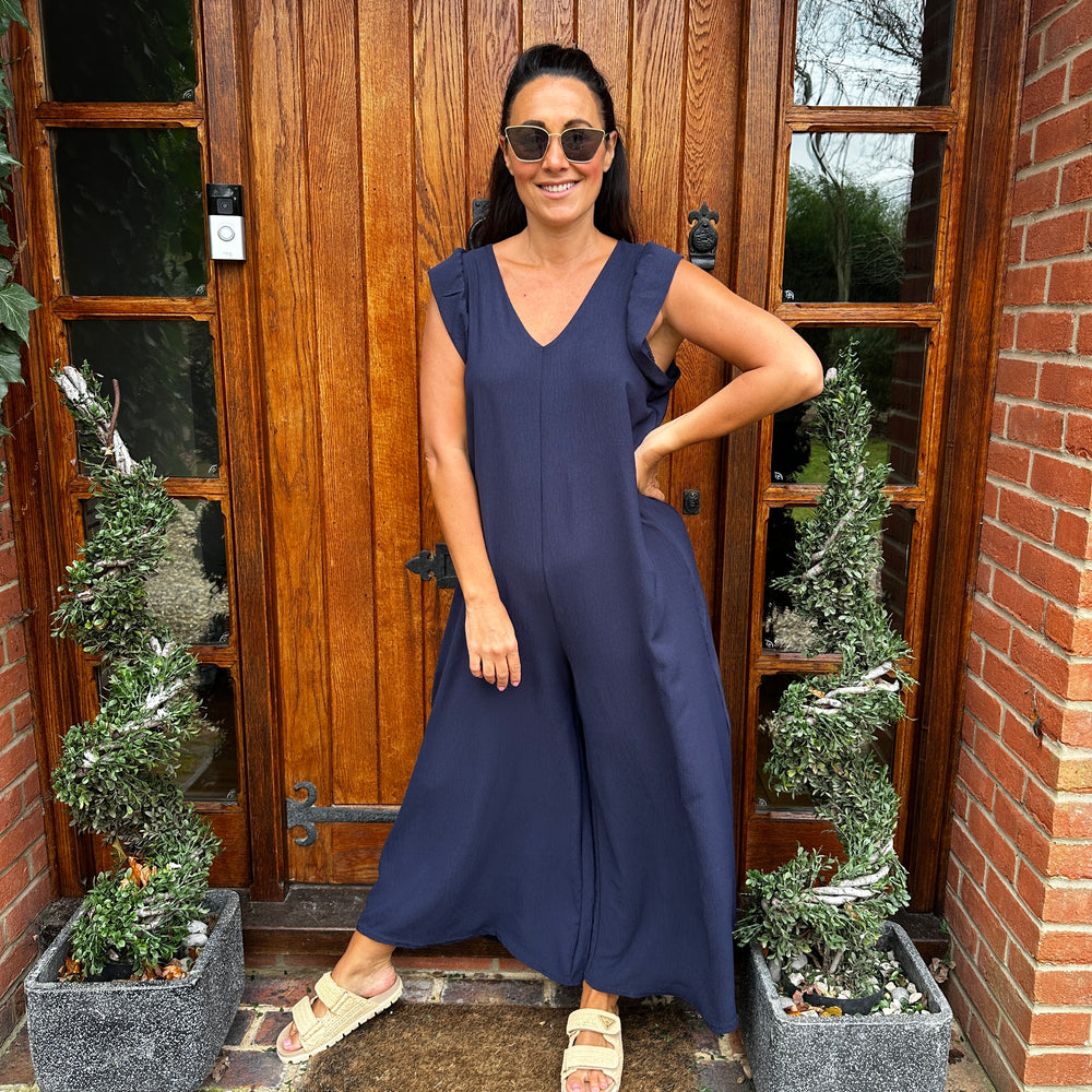 Blair Ruffle Jumpsuit - Blush Boutique Essex
