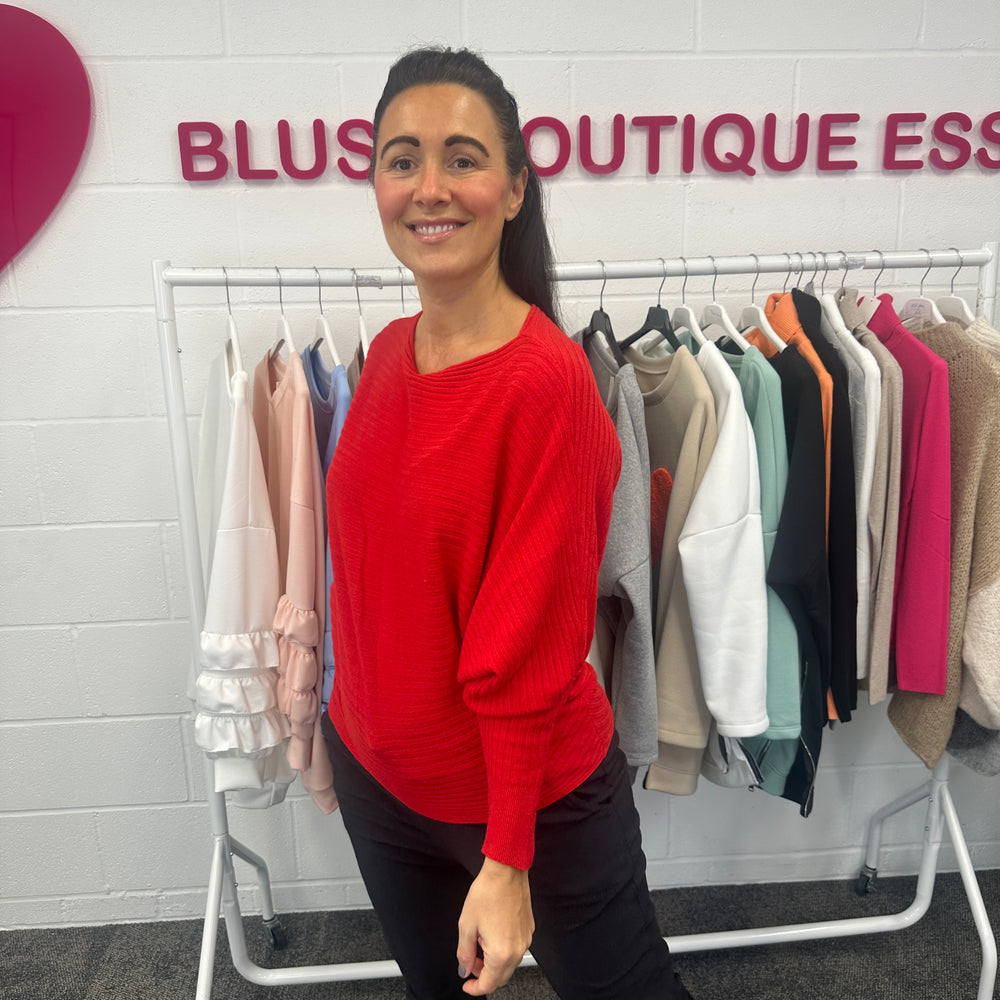 Sammie Ribbed Jumper - Blush Boutique Essex