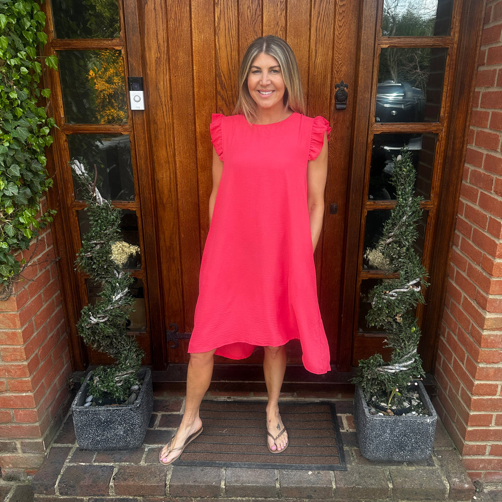 Bertie Button Dress - Blush Boutique Essex