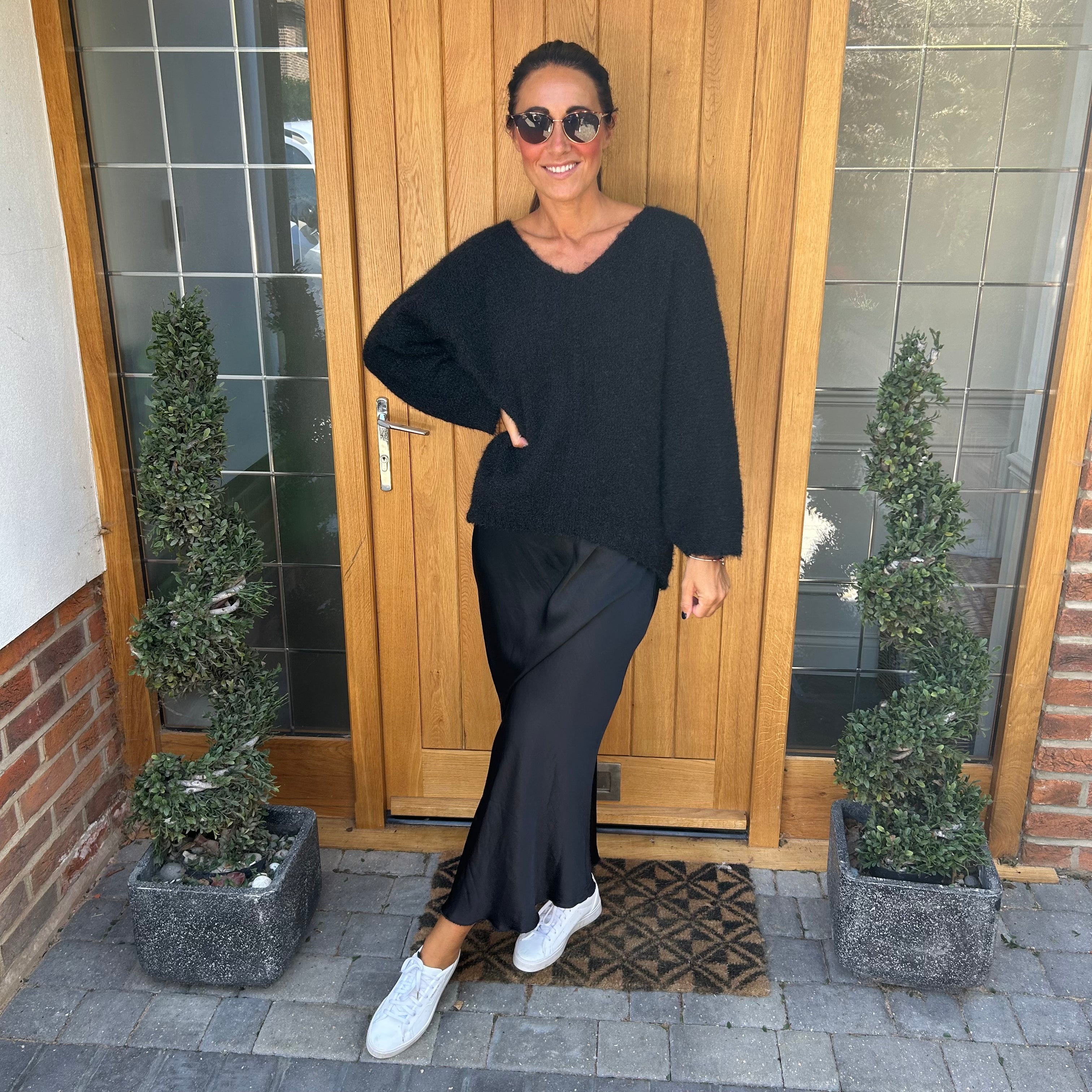 Satin midi skirt - Blush Boutique Essex