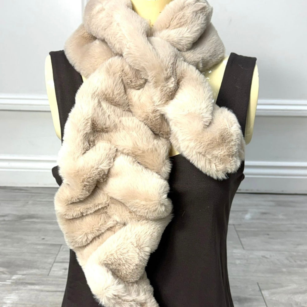 Sally faux fur scarf - Blush Boutique Essex
