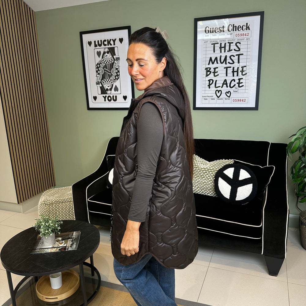 Love Quilted Body Warmer - Blush Boutique Essex