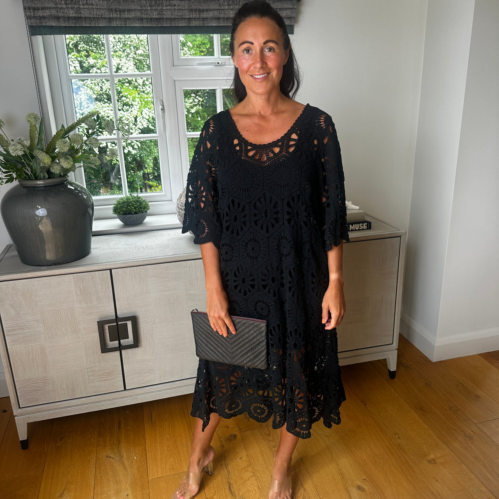 Mykonos Crochet Dress - Blush Boutique Essex