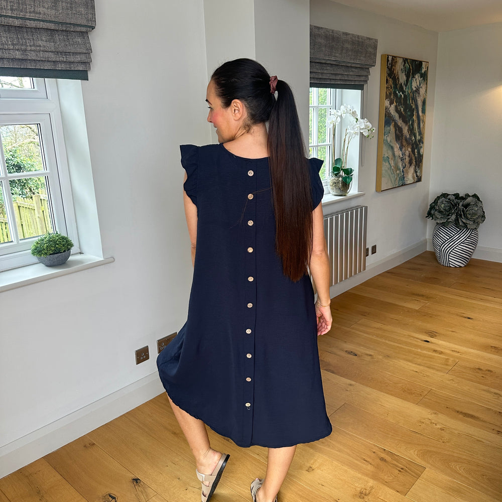 Bertie Button Dress - Blush Boutique Essex