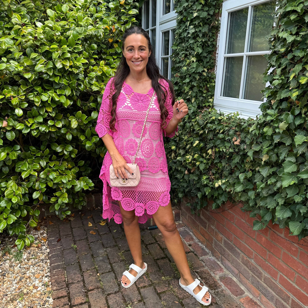 Kimmy Crochet Dress - Blush Boutique Essex