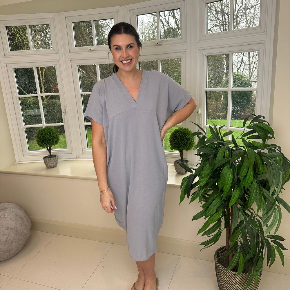 Faith V Neck Dress - Blush Boutique Essex