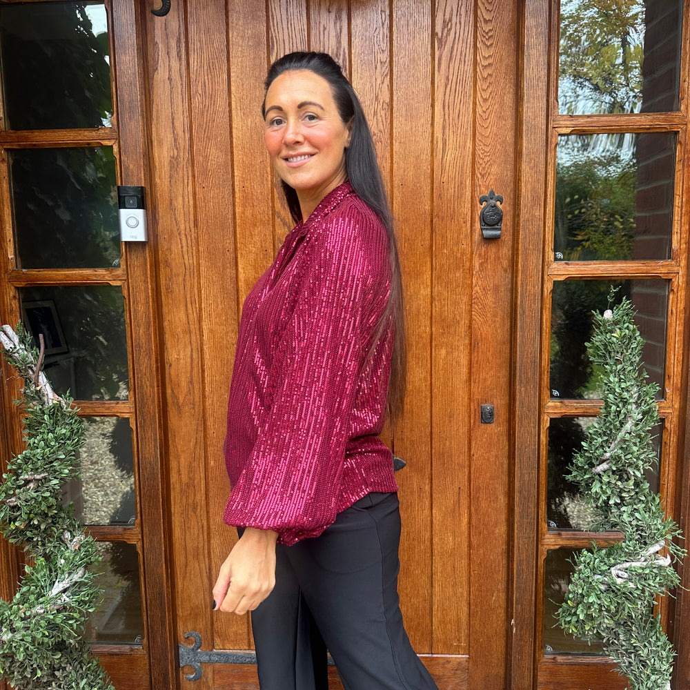 Gabrielle Sequin Top - Blush Boutique Essex