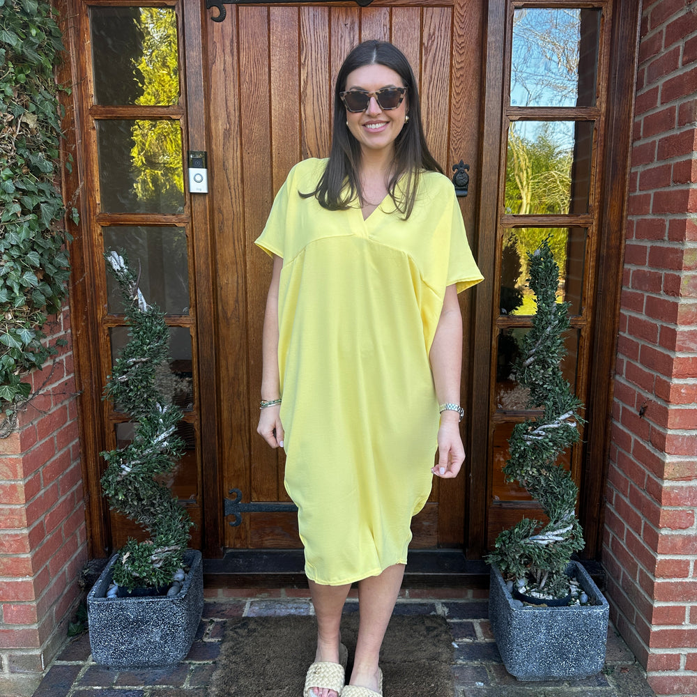 Faith V Neck Dress - Blush Boutique Essex