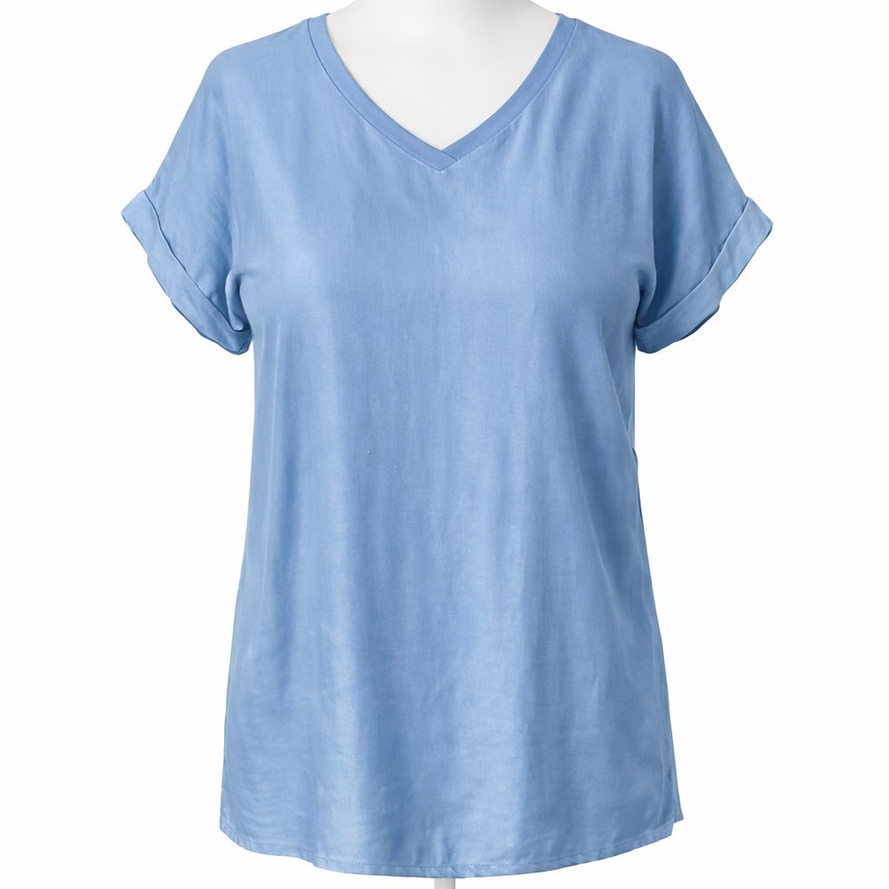 Sybil satin v neck top - Blush Boutique Essex