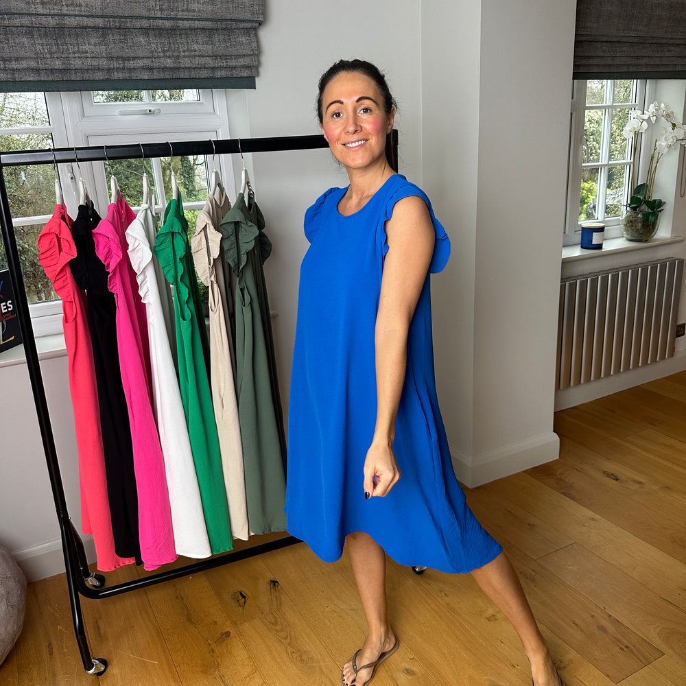 Bertie Button Dress - Blush Boutique Essex