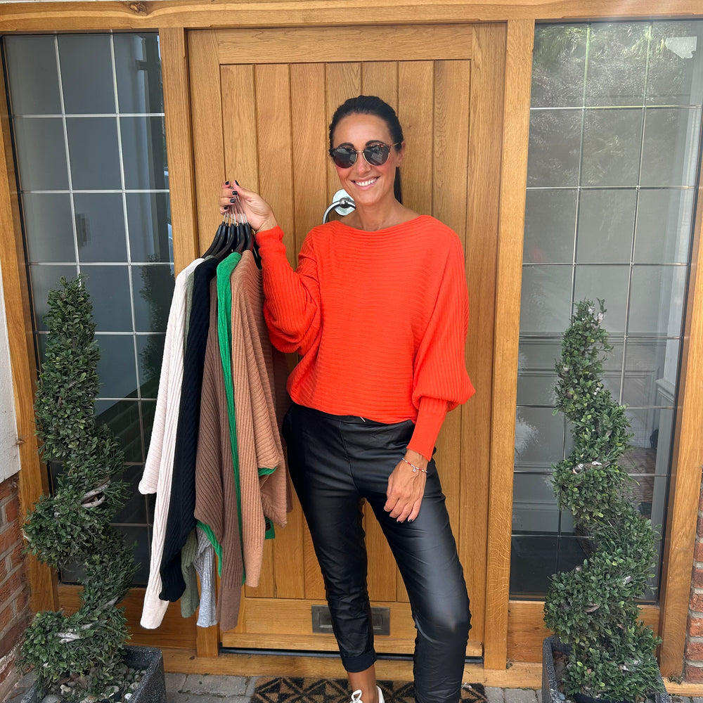 Sammie Ribbed Jumper - Blush Boutique Essex