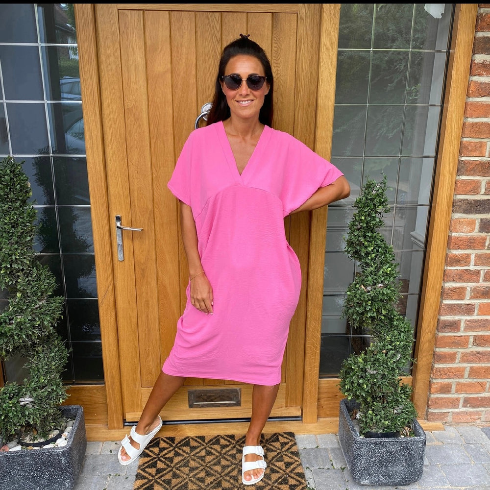 Faith V Neck Dress - Blush Boutique Essex