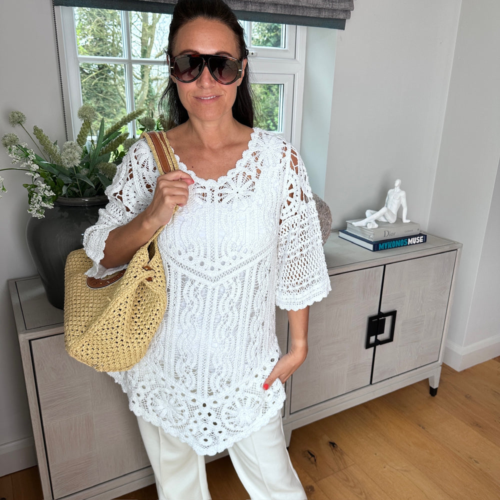 Roman Crochet Top - Blush Boutique Essex