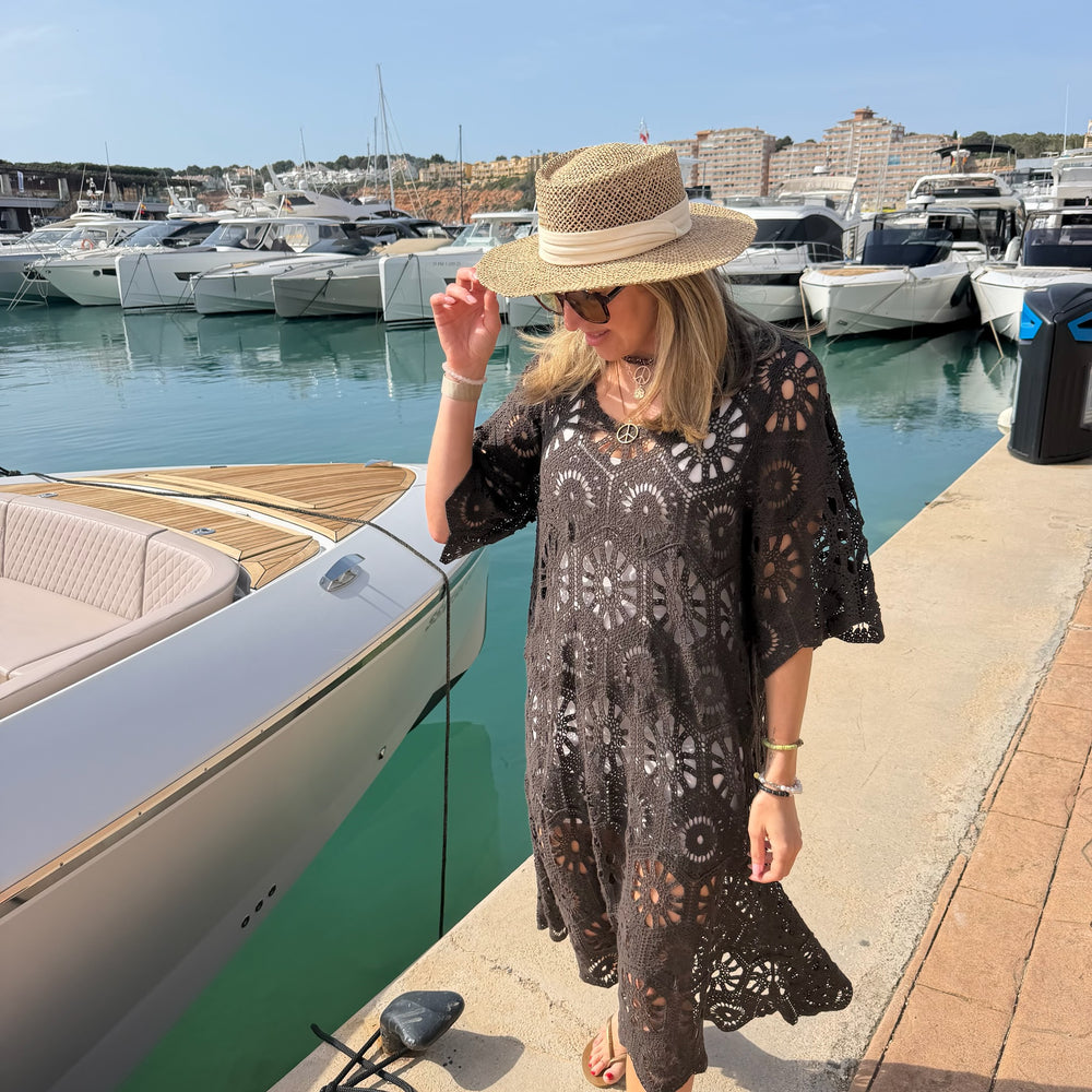 Mykonos Crochet Dress - Blush Boutique Essex