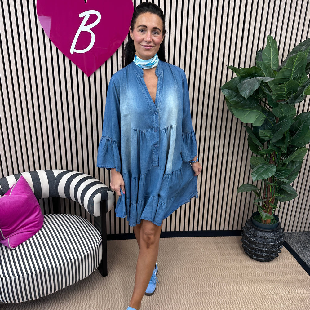 Luella Denim Dress - Blush Boutique Essex