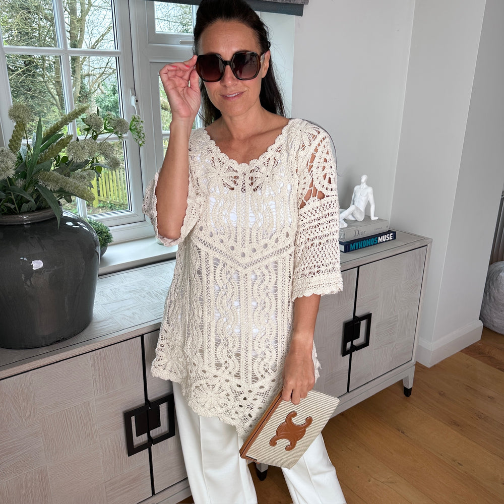 Roman Crochet Top - Blush Boutique Essex
