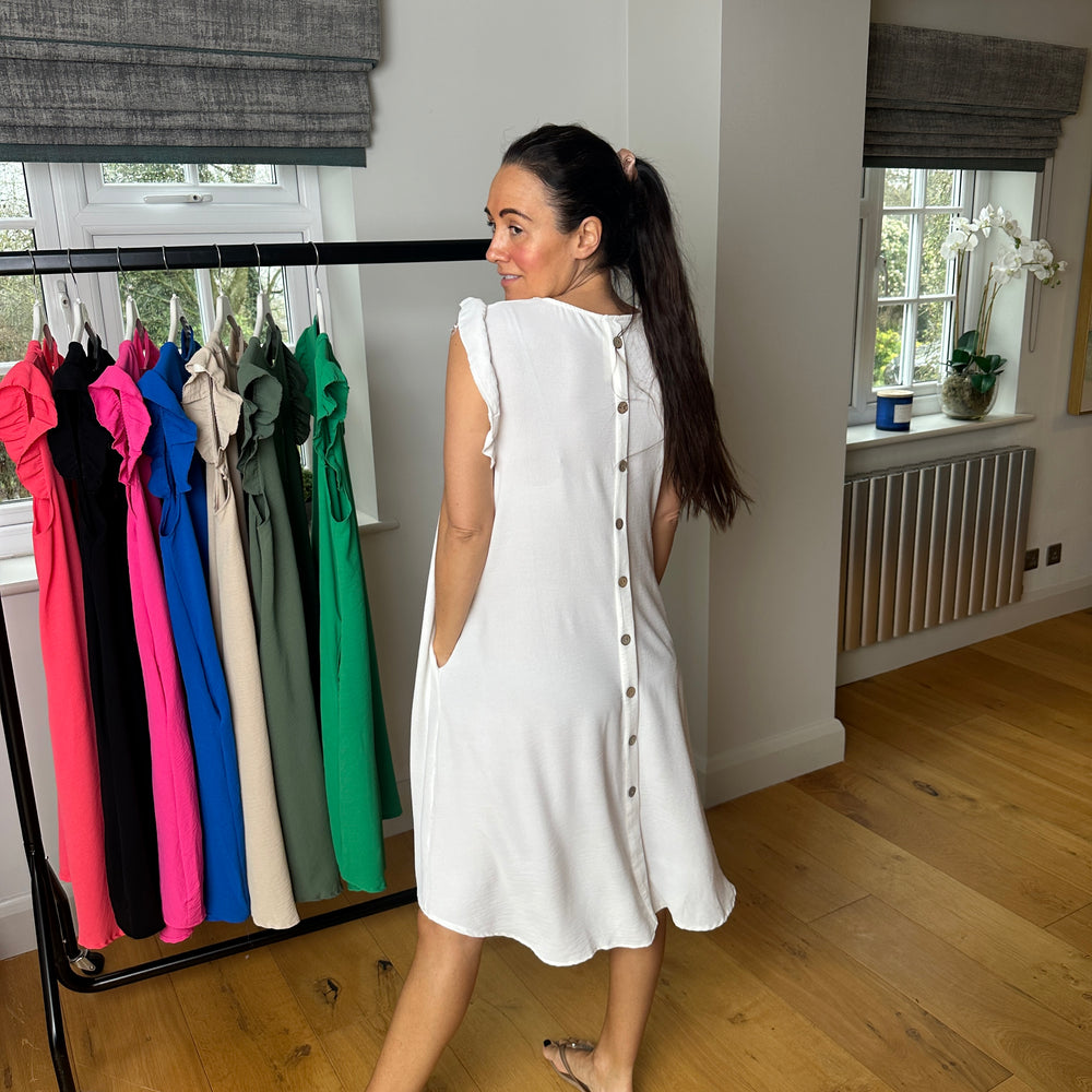 Bertie Button Dress - Blush Boutique Essex