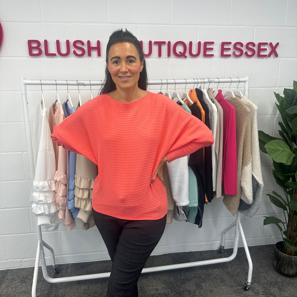 Sammie Ribbed Jumper - Blush Boutique Essex