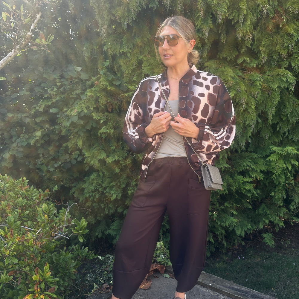 Pia Leopard Bomber - Blush Boutique Essex