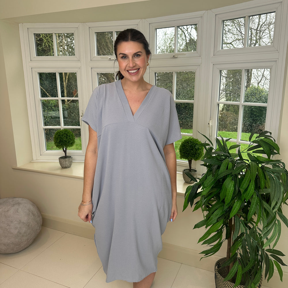 Faith V Neck Dress - Blush Boutique Essex