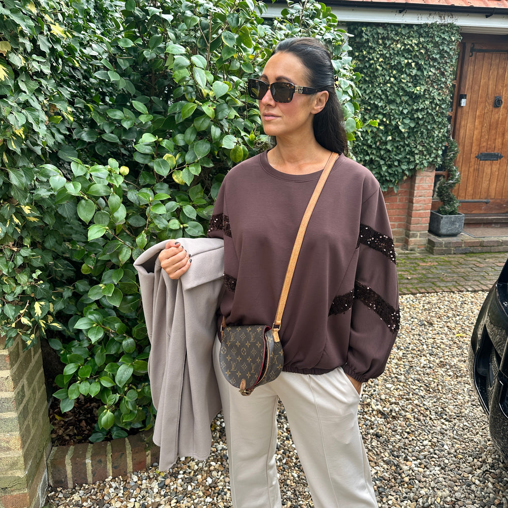 Preston Sequin Sweatshirt - Blush Boutique Essex