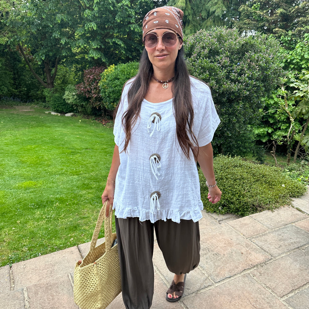 Lexie Button Top - Blush Boutique Essex