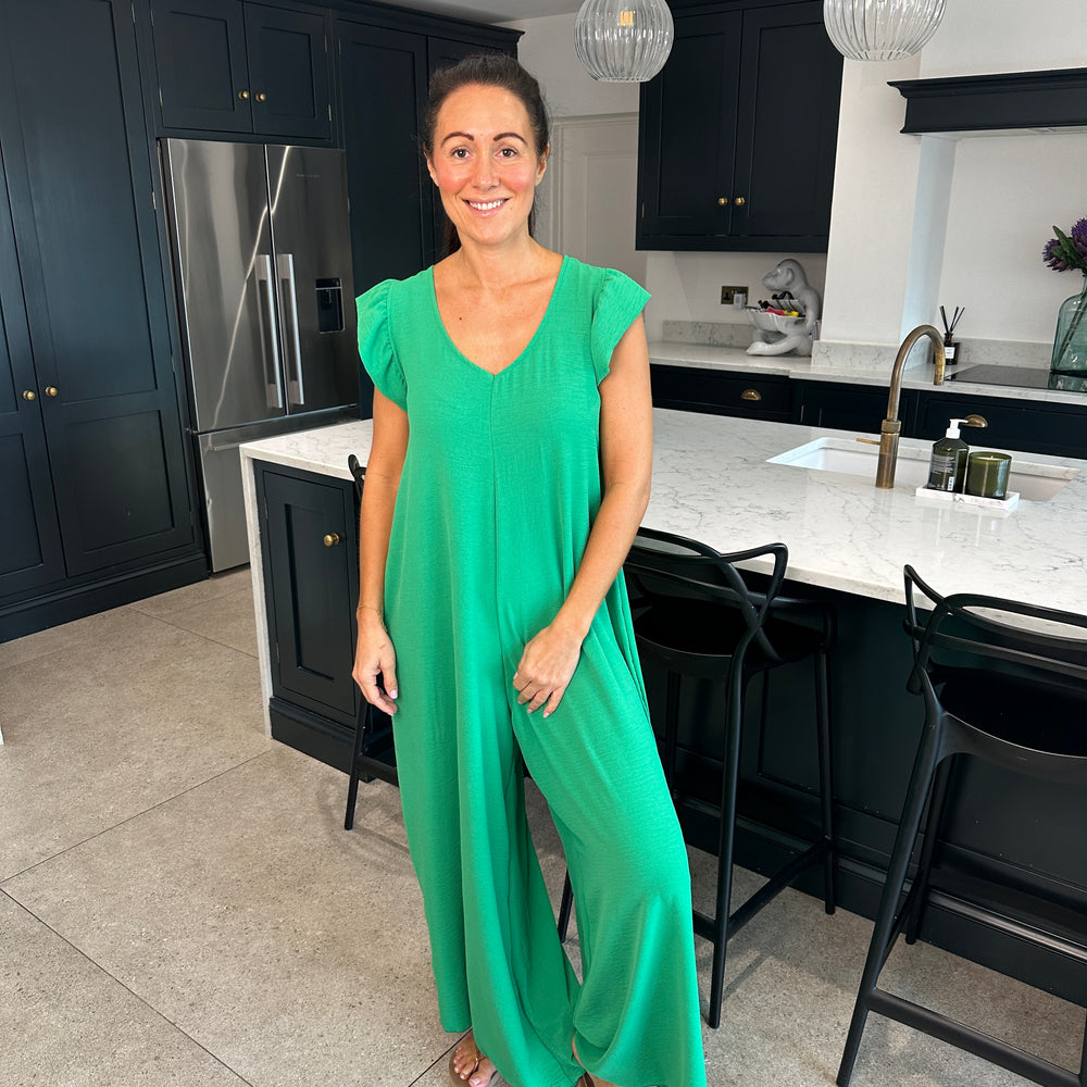 Blair Ruffle Jumpsuit - Blush Boutique Essex