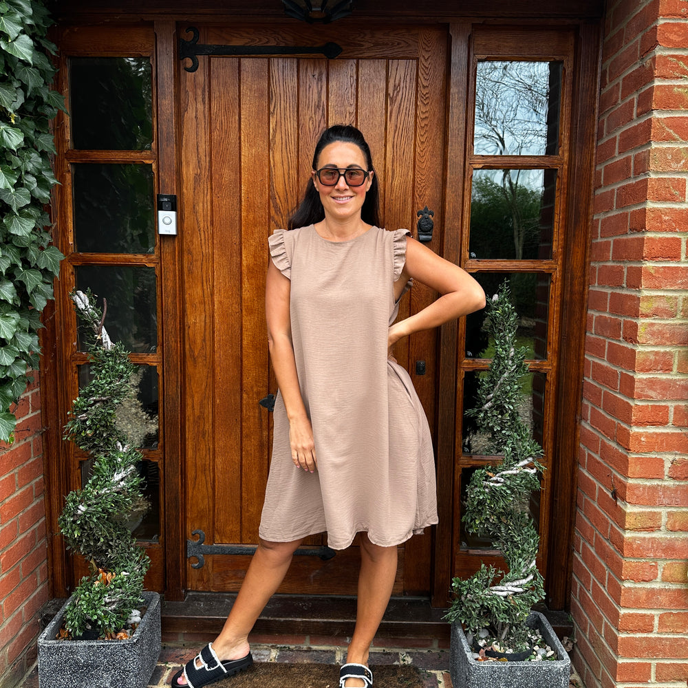 Bertie Button Dress - Blush Boutique Essex