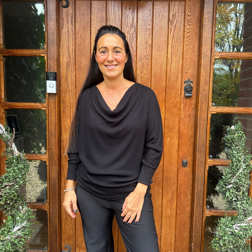 Dahlia Drape Top - Blush Boutique Essex