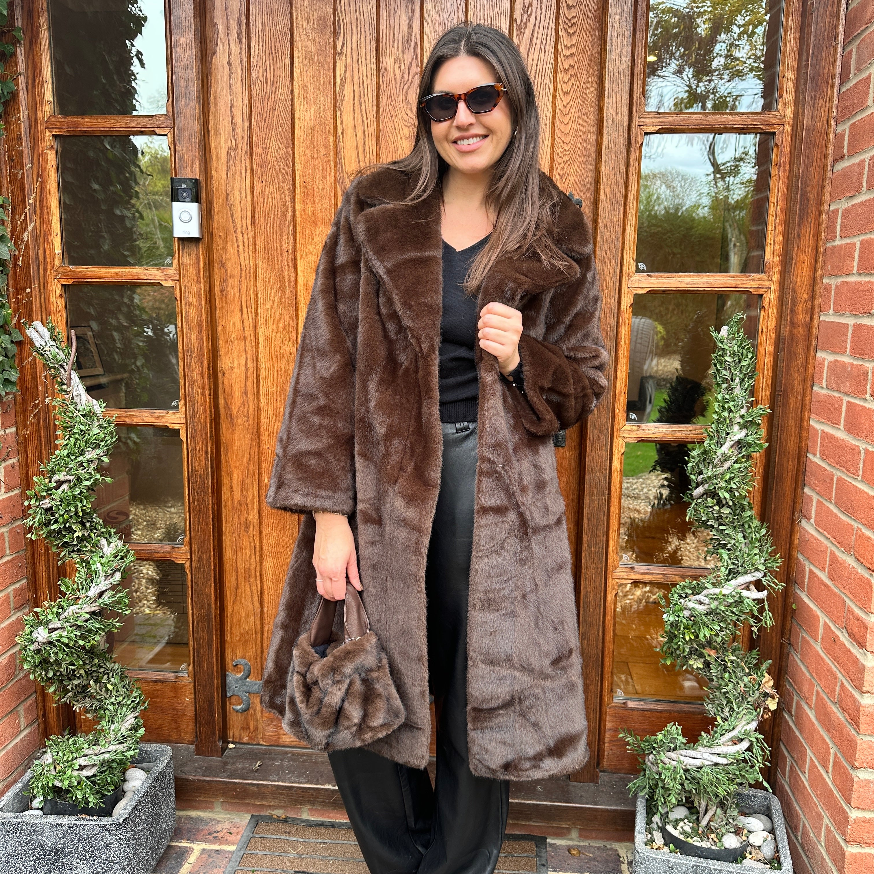 Gio Faux Fur Coat - Blush Boutique Essex