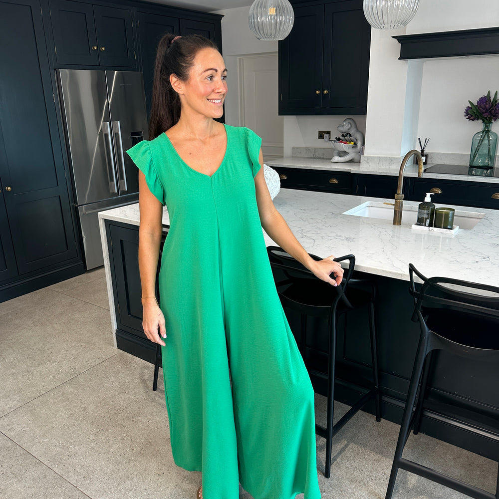 Blair Ruffle Jumpsuit - Blush Boutique Essex