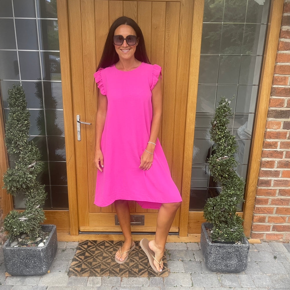Bertie Button Dress - Blush Boutique Essex