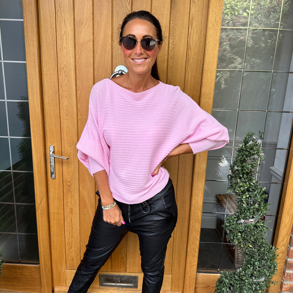 Sammie Ribbed Jumper - Blush Boutique Essex