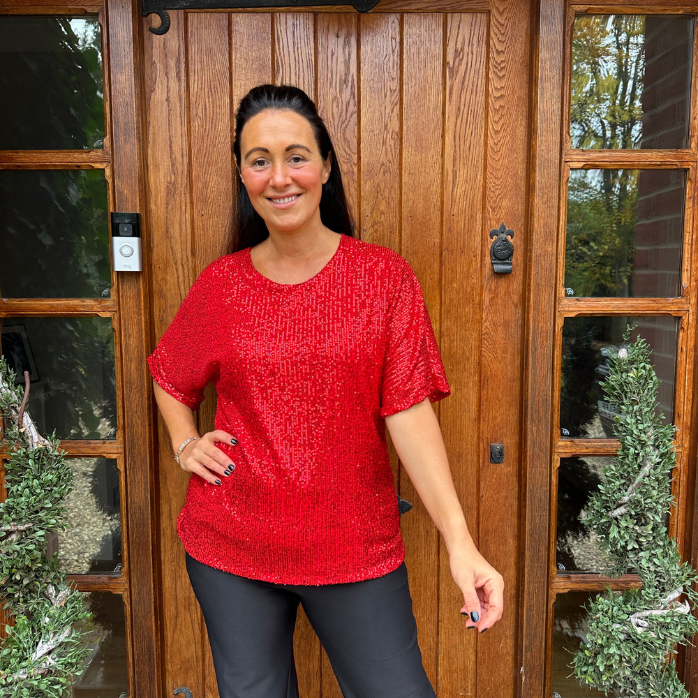Noel Sequin Top - Blush Boutique Essex