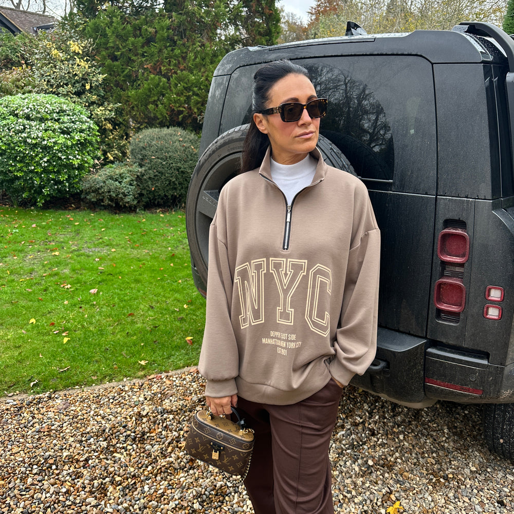 Freddie Zip Sweatshirt - Blush Boutique Essex