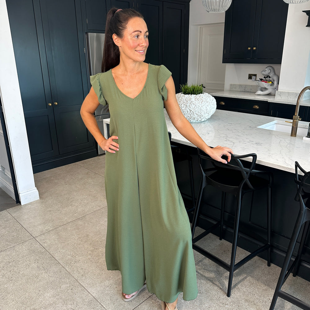 Blair Ruffle Jumpsuit - Blush Boutique Essex