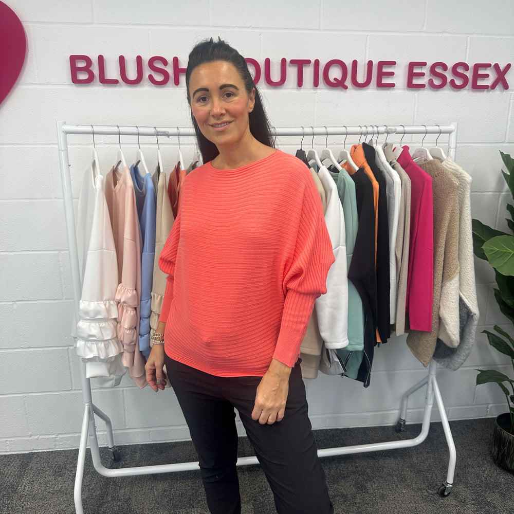 Sammie Ribbed Jumper - Blush Boutique Essex