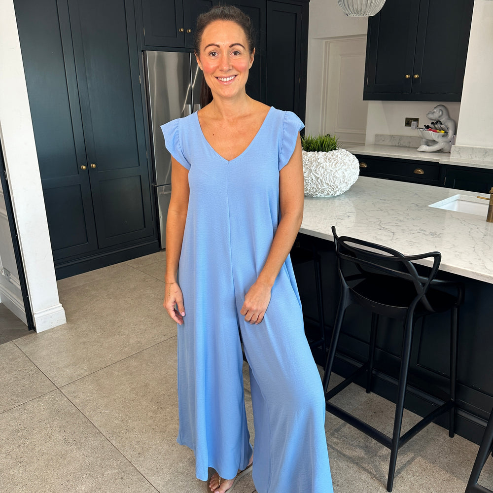 Blair Ruffle Jumpsuit - Blush Boutique Essex